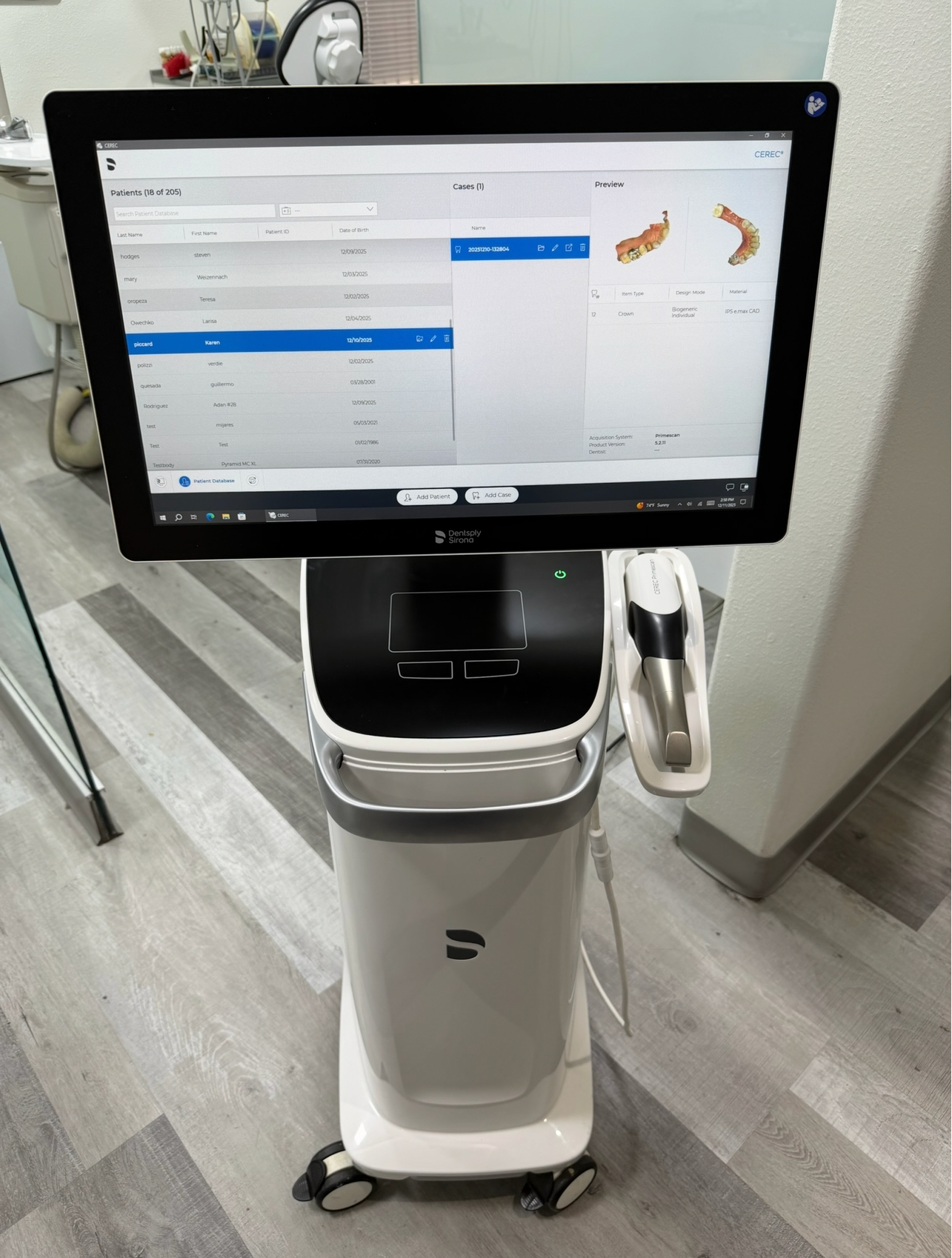 Sirona CEREC Primescan Cart Dental Intraoral Scanner