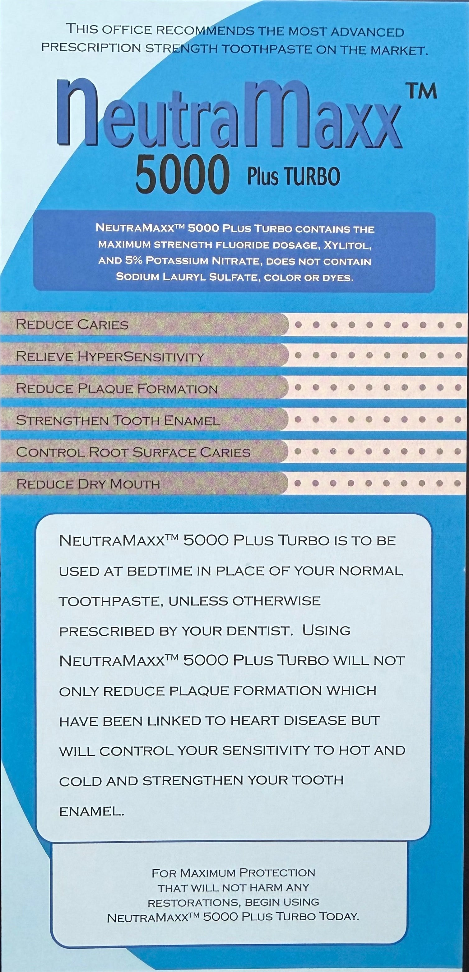 NEUTRAMAXX 5000 PLUS TURBO-sodium fluoride paste, 1 Unit, To test the Quality!!!