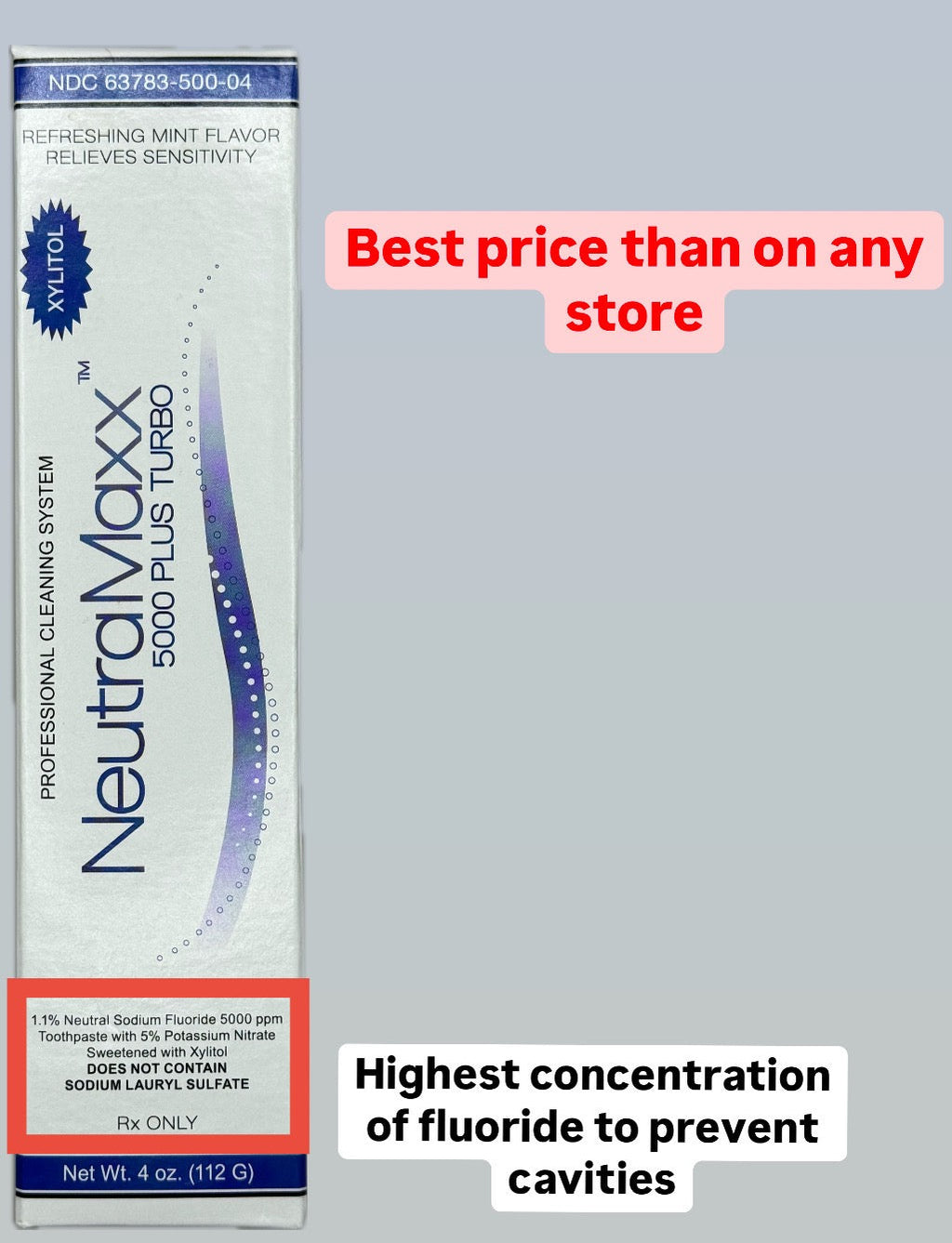 NEUTRAMAXX 5000 PLUS TURBO-sodium fluoride paste, 1 Unit, To test the Quality!!!