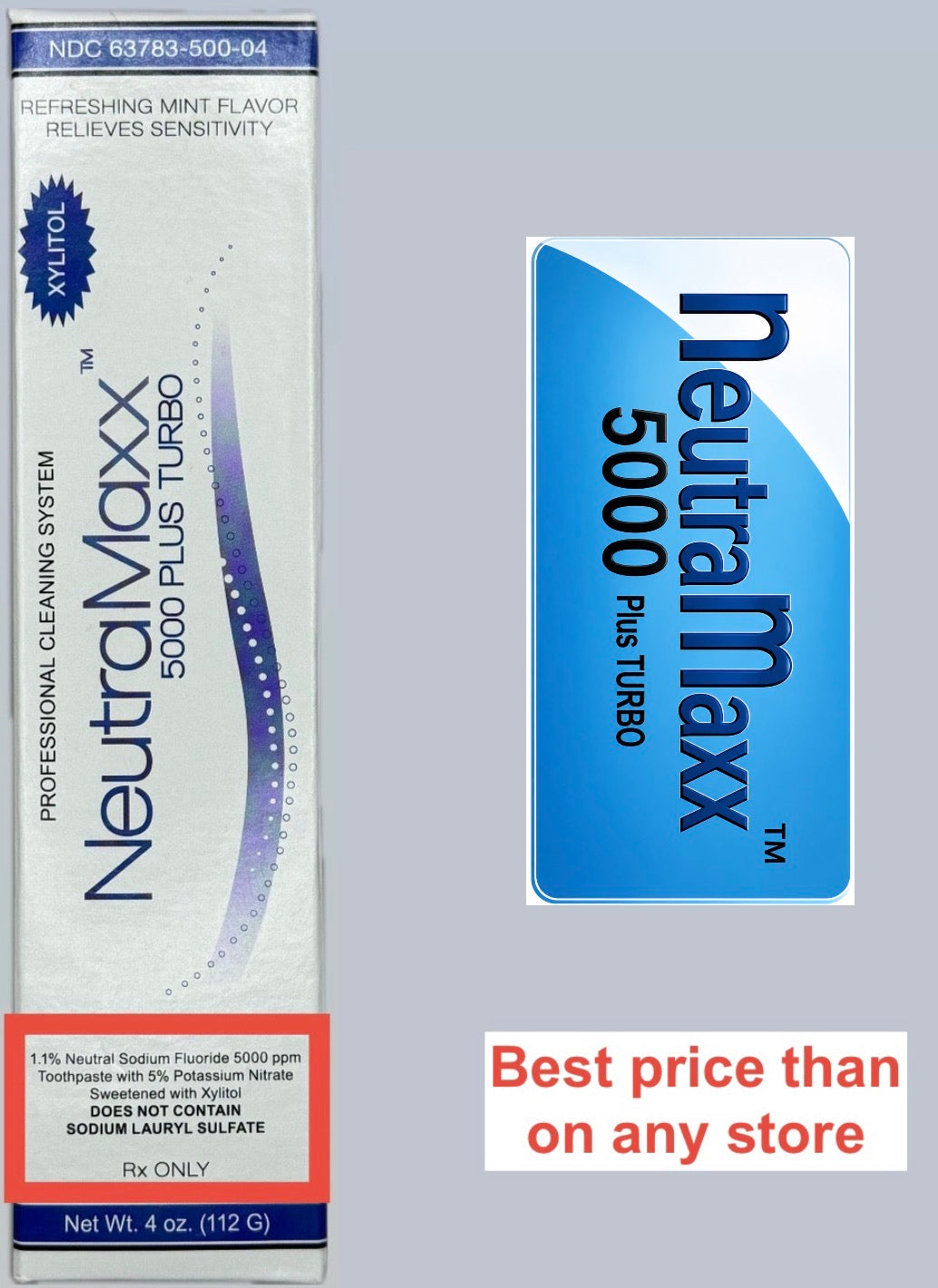 NEUTRAMAXX 5000 PLUS TURBO-sodium fluoride paste, 1 Unit, To test the Quality!!!