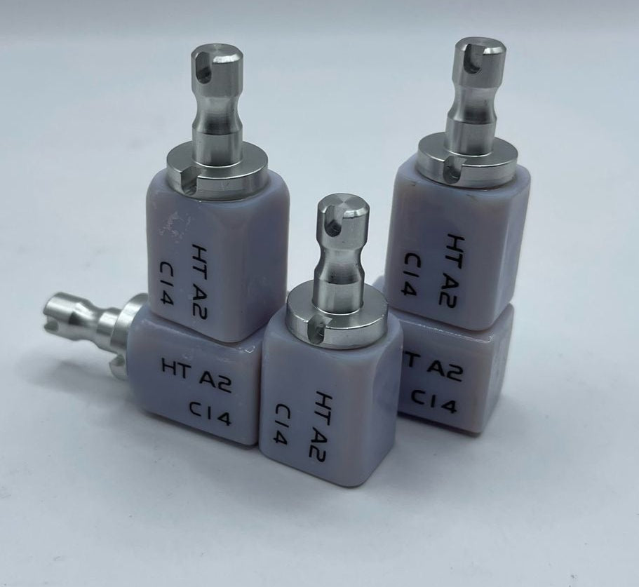 5 Pcs/Box HT C14 A2 Dental Glass Ceramic Lithium Dislicate Cerec Emax CAD CAM